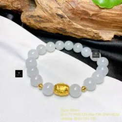 Chuỗi băng ngọc 10 ly, mix charm vàng 24k - Ảnh 3