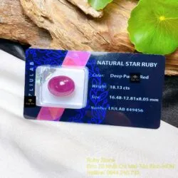 Mặt oval Ruby sao thiên nhiên (star Ruby) - Hình ảnh 6