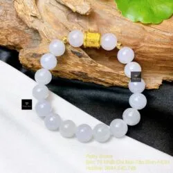 Vòng chuỗi Băng ngọc 9.5 ly, mix charm vàng 24k - Ảnh 7