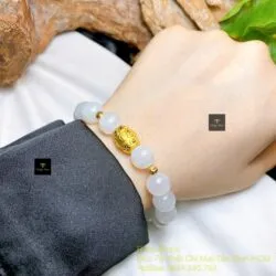 Chuỗi băng ngọc 10 ly, mix charm vàng 24k - Ảnh 6
