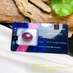 Mặt oval Ruby sao thiên nhiên (star Ruby)
