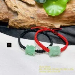 Lu thống ngọc Cẩm thạch xanh lý khắc chú Om - Hình ảnh 5