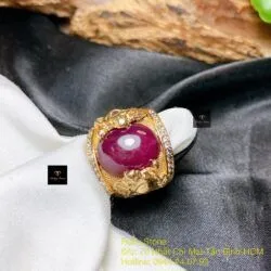 Nhẫn nam Ruby thiết kế, vàng 18k - Hình ảnh 6