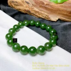 Vòng chuỗi ngọc bích Canada xanh lá 10 ly (nước 1) - Ảnh 2