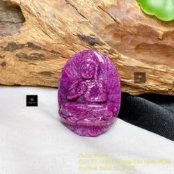 Như Lai Đại Nhật - Phật bản mệnh Ruby Nam Phi tuổi Mùi - Thân, KT 30mm - Hình ảnh 2