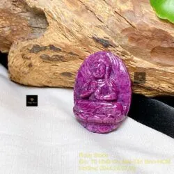 Như Lai Đại Nhật - Phật bản mệnh Ruby Nam Phi tuổi Mùi - Thân, KT 30mm - Hình ảnh 8