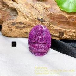 Như Lai Đại Nhật - Phật bản mệnh Ruby Nam Phi tuổi Mùi - Thân, KT 30mm - Hình ảnh 6