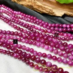 Vòng chuỗi Ruby Nam Phi 6 ly, cuốn ba vòng tay mix charm vàng 24k - Ảnh 6