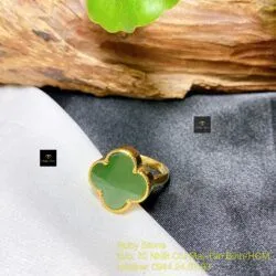 Nhẫn cỏ bốn cánh Ngọc bích Canada, vàng 18k - Ảnh 5