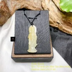 Đức Phật A Di Đà ngọc Phỉ thúy Hoàng Phỉ Myanmar, KT 42mm