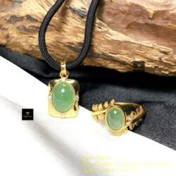 Mặt dây Phỉ thuý Myanmar, vàng 18k - Ảnh 5