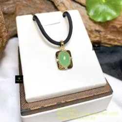 Mặt dây Phỉ thuý Myanmar, vàng 18k - Ảnh 3