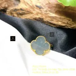 Nhẫn cỏ bốn cánh Lam ngọc, vàng 18k