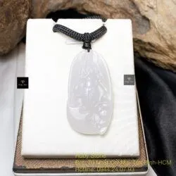 Phật Quán Thế Âm Bồ Tát Băng Ngọc Myanmar, KT 42mm Phật Quán Thế Âm Bồ Tát Băng Ngọc Myanmar, KT 42mm