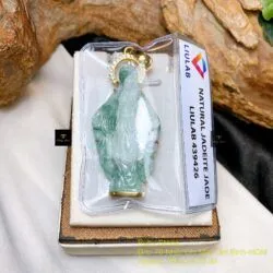 Tượng Đức Mẹ Maria ngọc cẩm thạch Myanmar, vàng 18k - Ảnh 2