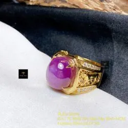 Nhẫn nam Ruby sao thiên nhiên, vàng 18k - Ảnh 10