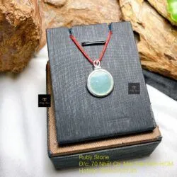 Mặt dây chuyền băng ngọc Guatemala, bạc 925 - Hình ảnh 5