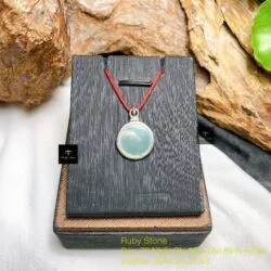 Mặt dây chuyền băng ngọc Guatemala, bạc 925 - Hình ảnh 2