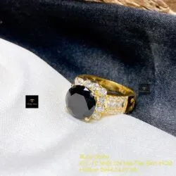 Nhẫn nữ Phỉ thuý mực dục mài giác 9,8 ly, vàng 18k - Ảnh 7