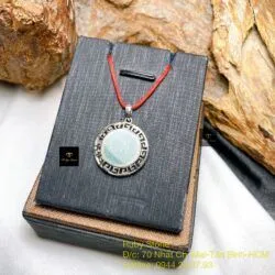 Mặt dây chuyền băng ngọc Myanmar, bạc 925 - Hình ảnh 3