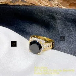 Nhẫn nữ Phỉ thuý mực dục mài giác 9,8 ly, vàng 18k - Ảnh 6