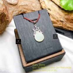 Mặt dây chuyền băng ngọc Myanmar, bạc 925 - Ảnh 3