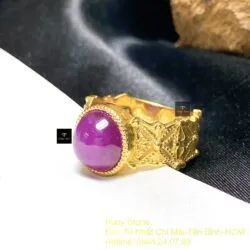 Nhẫn nữ Ruby sao thiên nhiên, vàng 18k - Ảnh 5