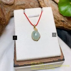 Mặt dây chuyền ngọc Cẩm thạch, vàng 18k - Ảnh 2