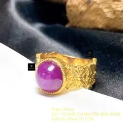 Nhẫn nữ Ruby sao thiên nhiên, vàng 18k - Ảnh 6