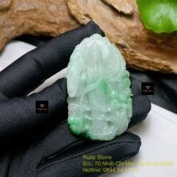 Phật Quán Thế Âm Bồ Tát ngọc Cẩm thạch Myanmar