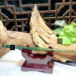 Trâm cài tóc Ngọc bích Canada chạm tay tinh xảo, dài 17cm