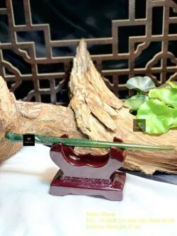 Trâm cài tóc Ngọc bích Canada chạm tay tinh xảo, dài 17cm - Hình ảnh 5