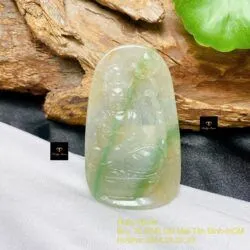Phật Quán Thế Âm Bồ Tát ngọc Phỉ thuý kim ty chủng - Hình ảnh 3