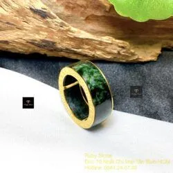 Nhẫn ngọc Cẩm thạch Myanmar, vàng 18k - Ảnh 2