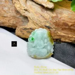 Phật Quán thế âm bồ tát ngọc Cẩm thạch ba màu - Hình ảnh 6