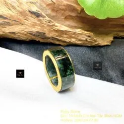 Nhẫn ngọc Cẩm thạch Myanmar, vàng 18k - Ảnh 6