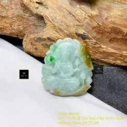 Phật Quán thế âm bồ tát ngọc Cẩm thạch ba màu - Hình ảnh 7