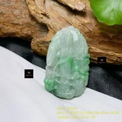 Phật Quán Thế Âm Bồ Tát ngọc Cẩm thạch Myanmar - Hình ảnh 3