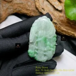 Phật Quán Thế Âm Bồ Tát ngọc Cẩm thạch Myanmar - Hình ảnh 5