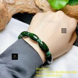 Vòng lu thống Cẩm thạch sơn thuỷ Myanmar - Ảnh 6