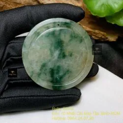 Mặt Rồng ngọc Phỉ thuý băng chủng hoa bay, KT 52mm - Ảnh 5