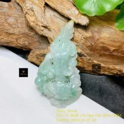 Phật Quán thế âm ngọc Cẩm thạch lý táo ngự trên rồng - Hình ảnh 5