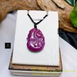 Mặt dây Hồ lô Ruby Nam Phi, KT 30mm