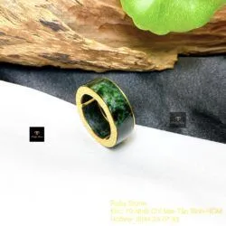 Nhẫn ngọc Cẩm thạch Myanmar, vàng 18k - Ảnh 3