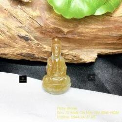 Quán Thế Âm Bồ Tát ngọc Cẩm thạch huyết Myanmar, KT 36-38mm - Hình ảnh 4