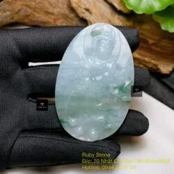 Phật Quán thế âm bồ tát ngọc Phỉ thuý hoa bay - Ảnh 3