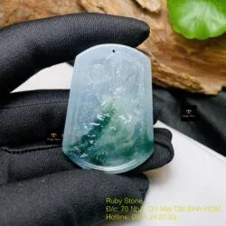 Văn Thù Bồ Tát - Phật bản mệnh tuổi Mão, ngọc Phỉ thuý băng chủng hoa bay - Ảnh 2