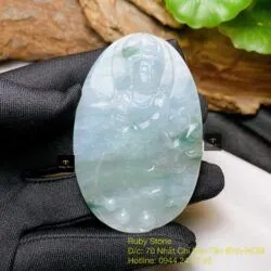 Phật Quán thế âm bồ tát ngọc Phỉ thuý hoa bay - Ảnh 4