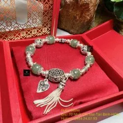 Vòng ngọc Cẩm thạch Myanmar mix charm bạc 925 - Ảnh 5