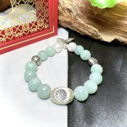 Vòng ngọc Cẩm thạch Myanmar mix ngọc trai và charm bạc 925 - Hình ảnh 7